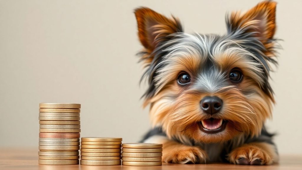 Norfolk Terrier mit Münzen